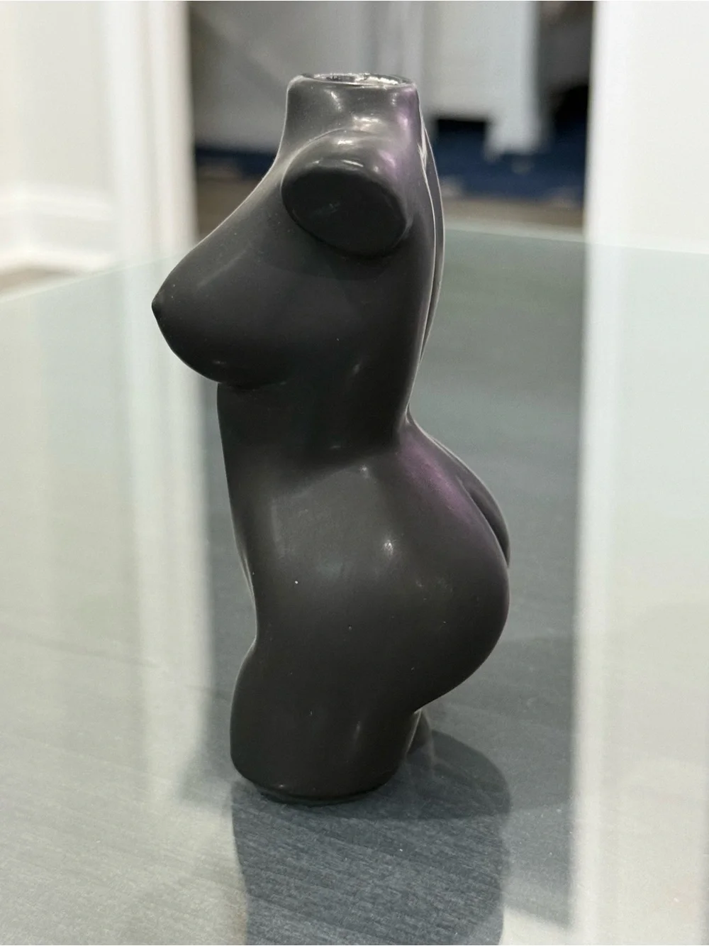 Minimalist Black Female Torso Accent Sculpture